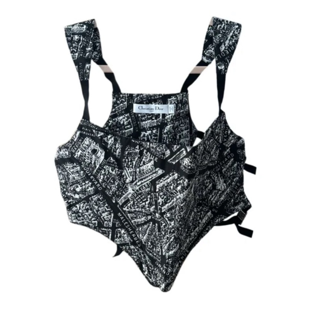 NWT Dior Plan de Paris Silk and Cotton Corset top